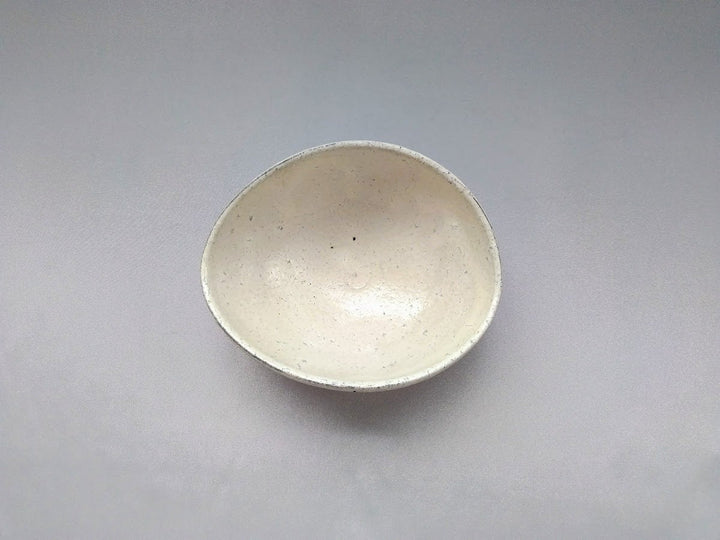 White Slip Ash Glazed Flexed Bowl Large - Crafted By Seiji Okuda