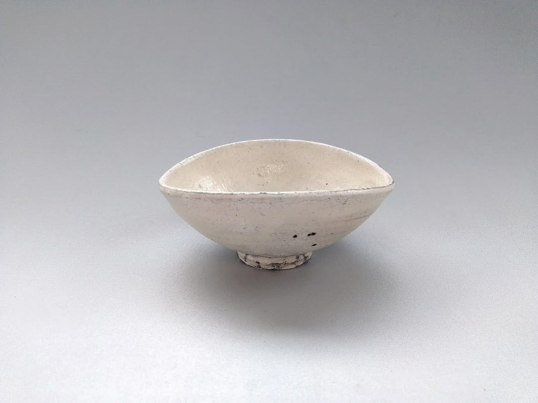 White Slip Ash Glazed Flexed Bowl Small - Crafted By Seiji Okuda