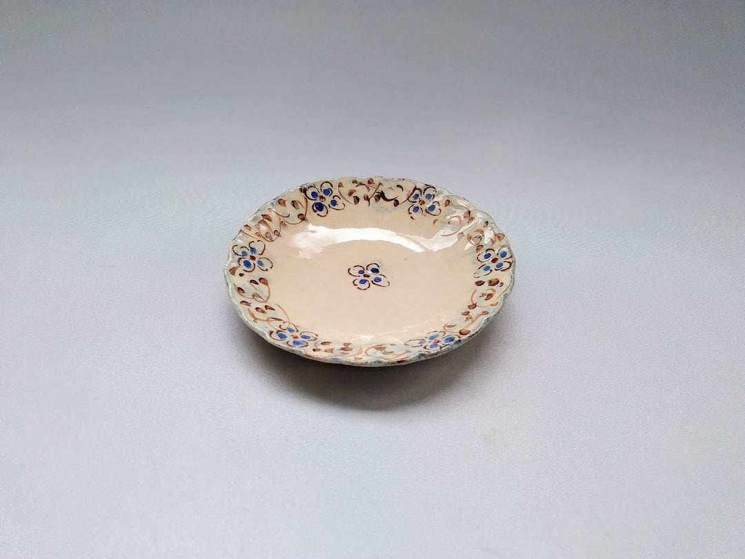 Annam Aoe Arabesque 4-Sun Chrysanthemum Plate - Crafted By Masaaki Hibino