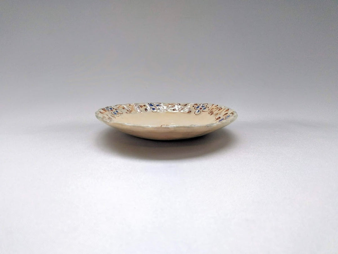 Annam Aoe Arabesque 4-Sun Chrysanthemum Plate - Crafted By Masaaki Hibino