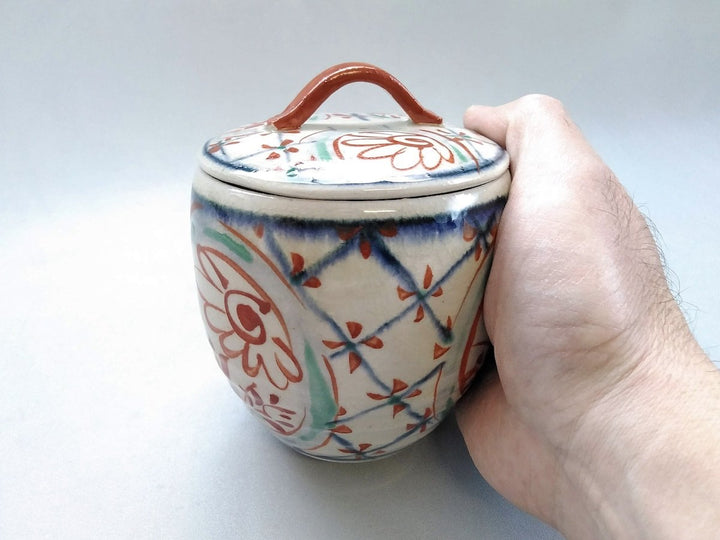 Annam Red umeboshi container - Crafted By Sozan Kiln