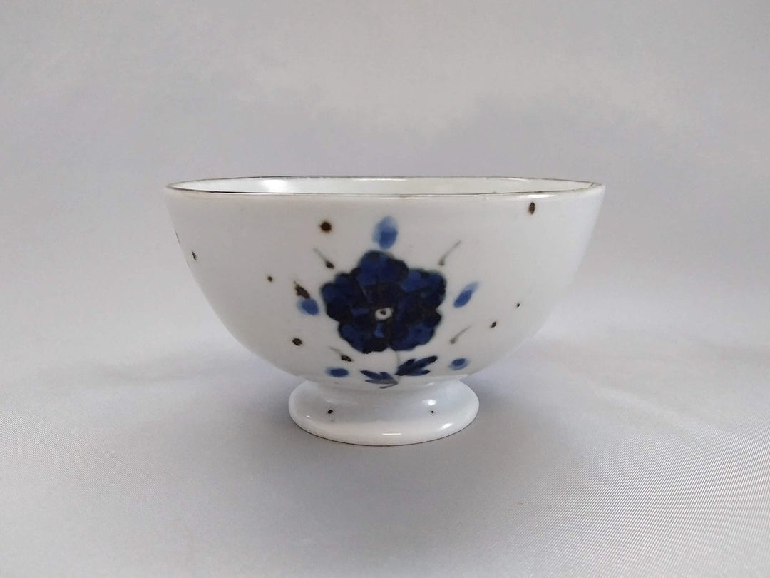 Sometsuke Flower Pattern Rice Bowl - Crafted By Hidemasa Miyake