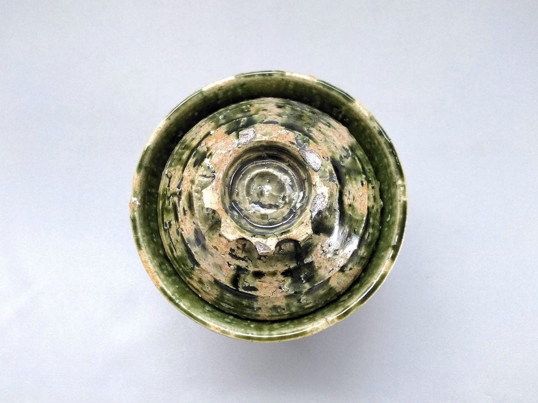 Oribe Striped lidded Bowl - Crafted By Akihide Nakao