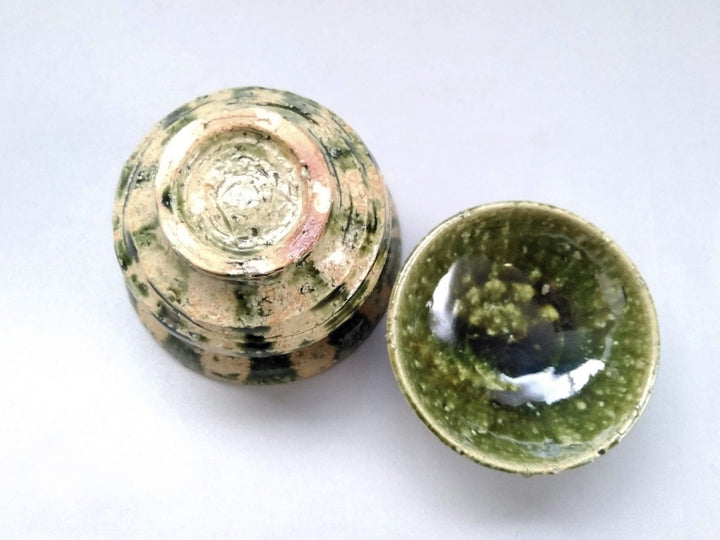 Oribe Striped lidded Bowl - Crafted By Akihide Nakao