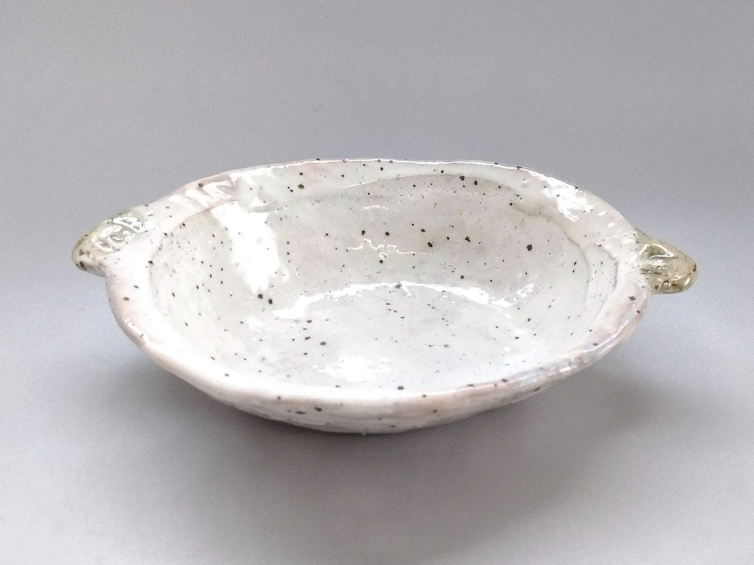 Iron White Slip Oval stew Bowl - Crafted By Akihide Nakao