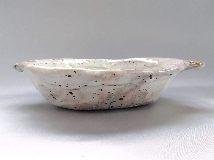 Iron White Slip Oval stew Bowl - Crafted By Akihide Nakao