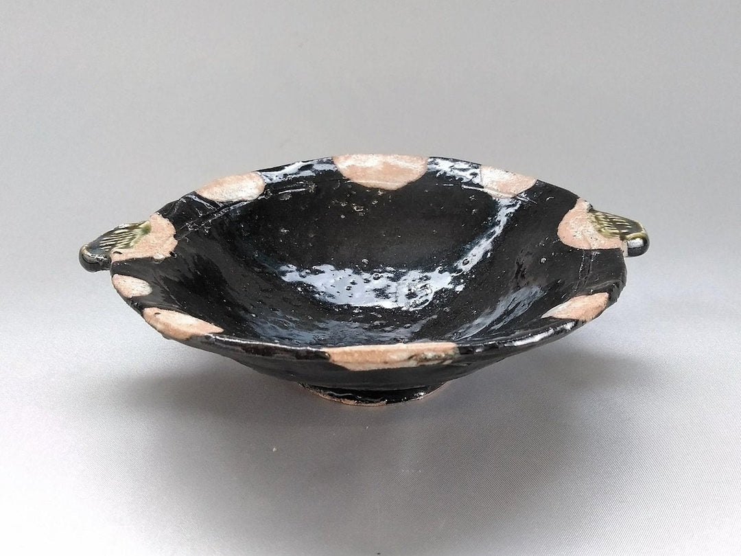 Black oribe eaRed Bowl - Crafted By Akihide Nakao