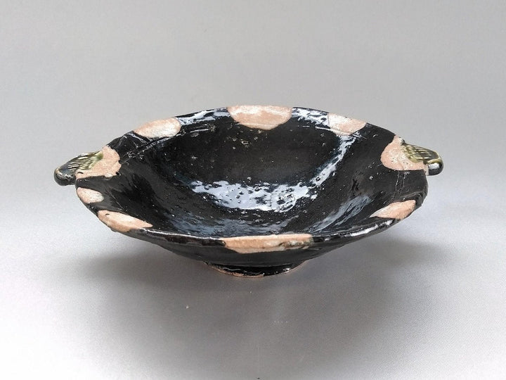 Black oribe eaRed Bowl - Crafted By Akihide Nakao