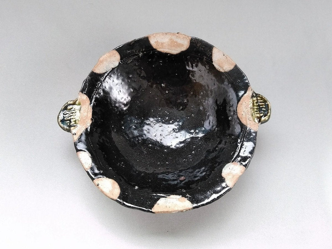 Black oribe eaRed Bowl - Crafted By Akihide Nakao