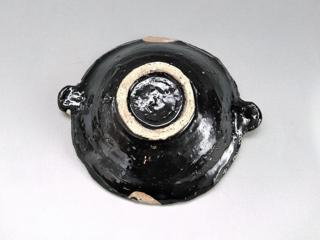 Black oribe eaRed Bowl - Crafted By Akihide Nakao