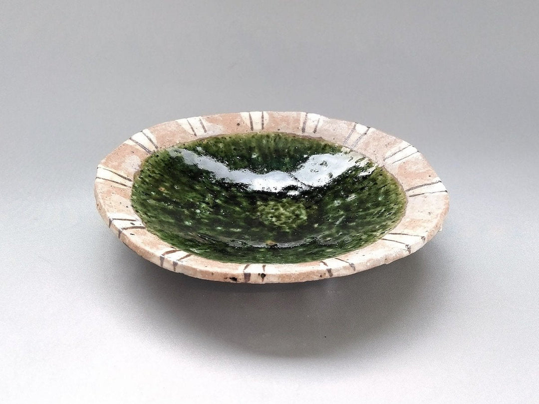 Oribe Striped Oval Flat Bowl - Crafted By Akihide Nakao