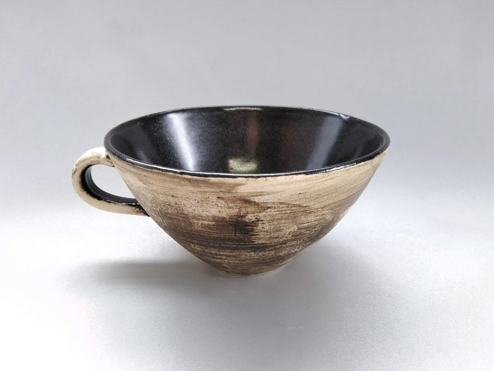 Kasuri Soup Cup Black - Crafted By Kakurin Kiln