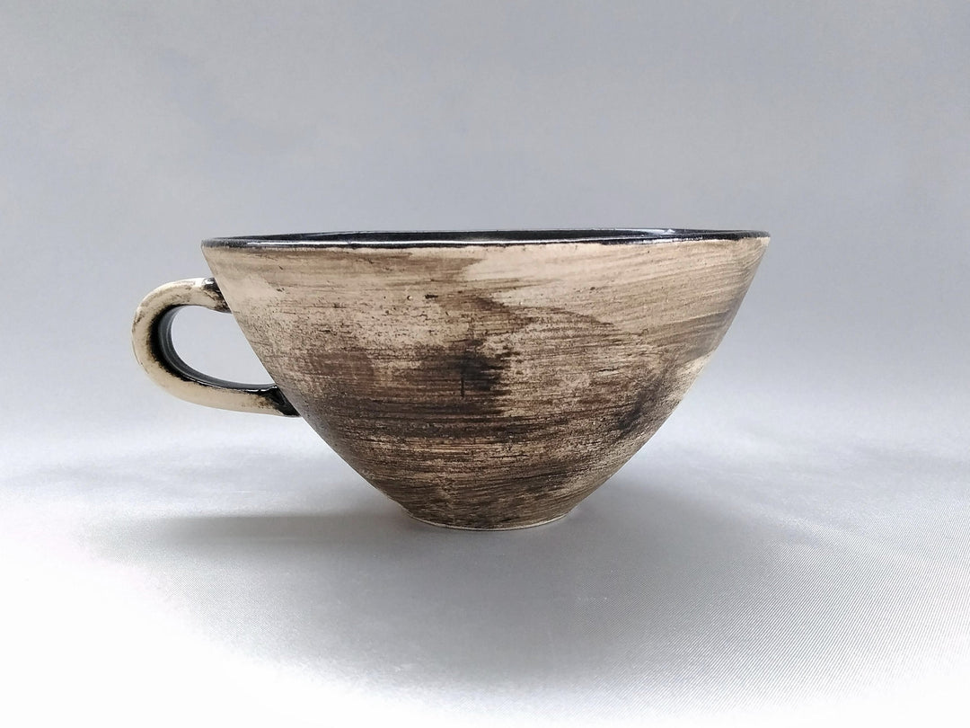 Kasuri Soup Cup Black - Crafted By Kakurin Kiln