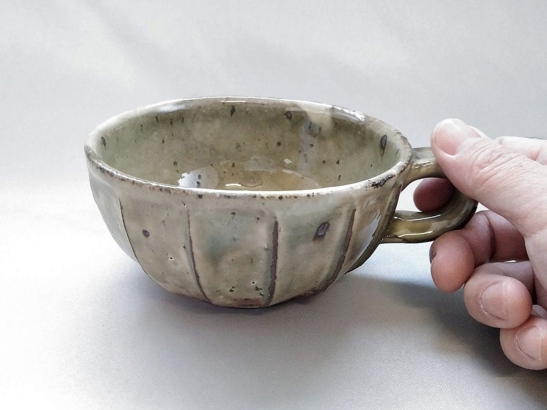 Wild Green onion Faceted Soup Cup - Crafted By Taizo Yamamoto