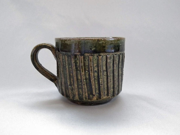 Ridged Mug Oribe - Crafted By Kiyohide Yokoi