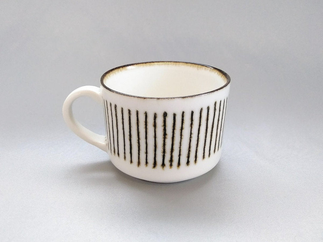 White Porcelain Tokusa Mug - Crafted By Tetsuya Kobayashi