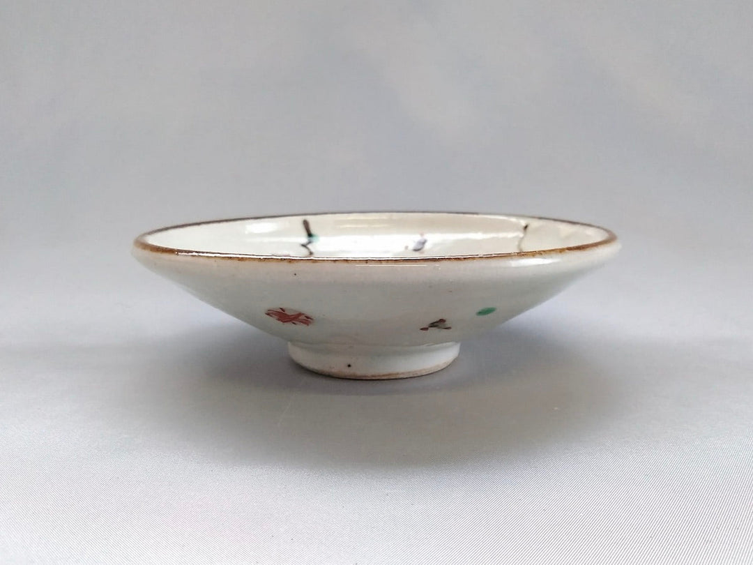 Iron Red Small Pattern 5-Sun Shallow Bowl - Crafted By Minami Kiln