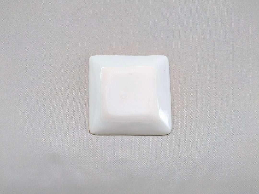 Square Small Plate with embossed Pattern on the Underglazed surface - Crafted By Jusen Kiln