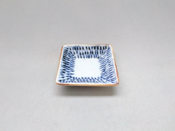 Underglazed mijin Arabesque Square Small Plate - Crafted By Jusen Kiln