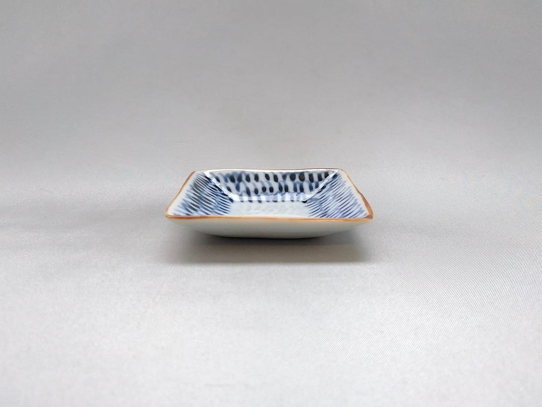 Underglazed mijin Arabesque Square Small Plate - Crafted By Jusen Kiln