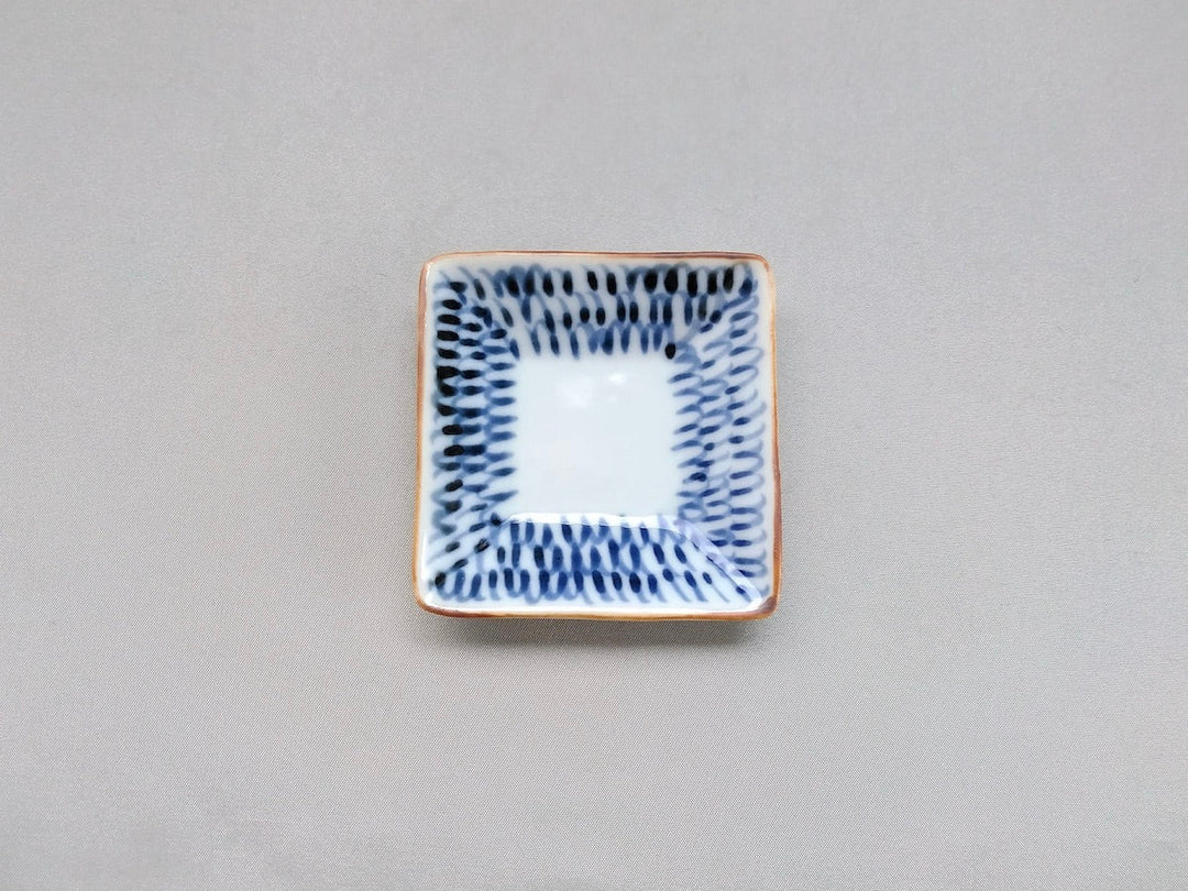 Underglazed mijin Arabesque Square Small Plate - Crafted By Jusen Kiln