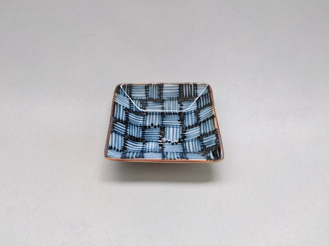 Underglazed lattice Square Small Plate - Crafted By Jusen Kiln