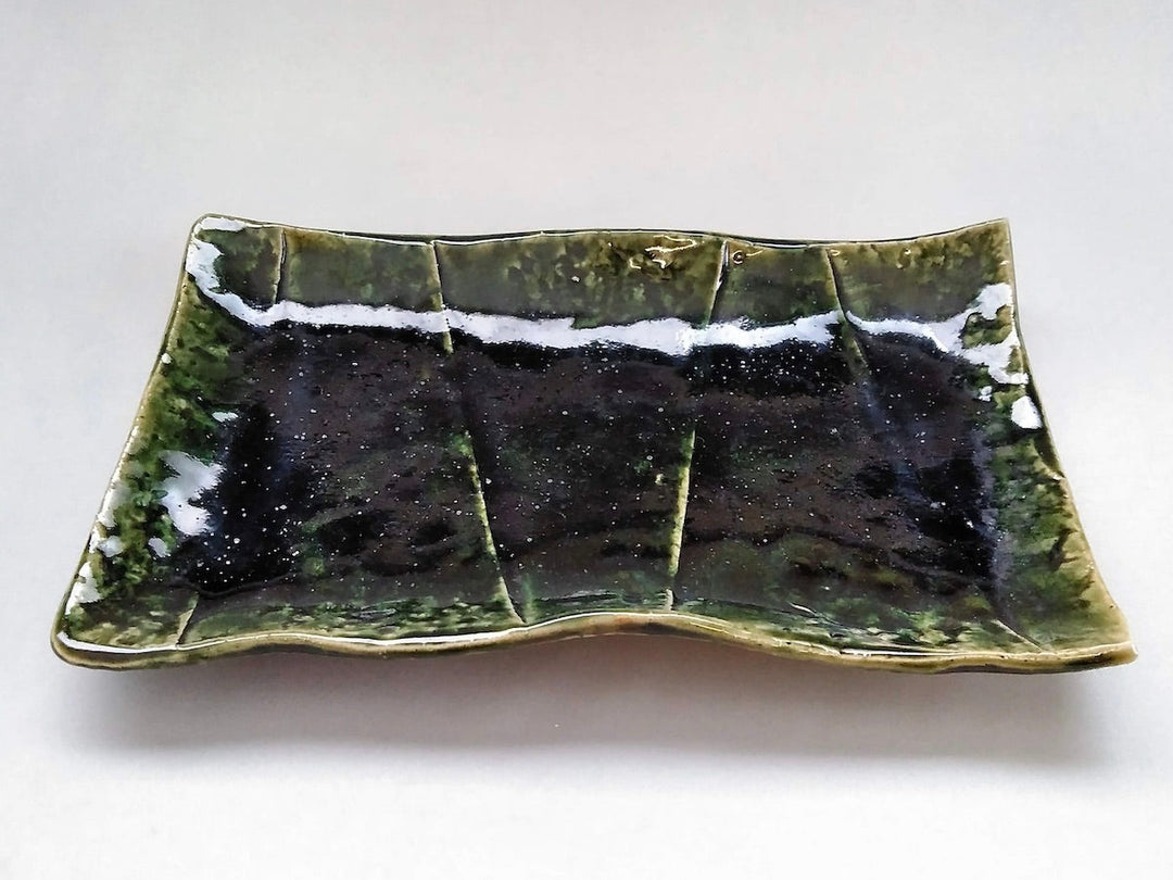 Oribe Pottery Plate - Crafted By Hiroyuki Oguri