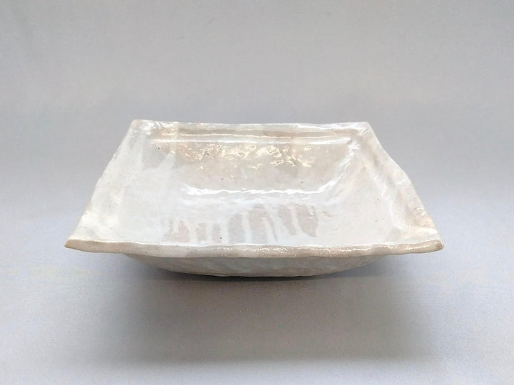 White Slip Long Square Bowl Small - Crafted By Hiroyuki Oguri