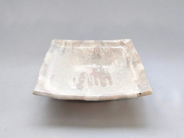 White Slip Square Small Bowl - Crafted By Hiroyuki Oguri