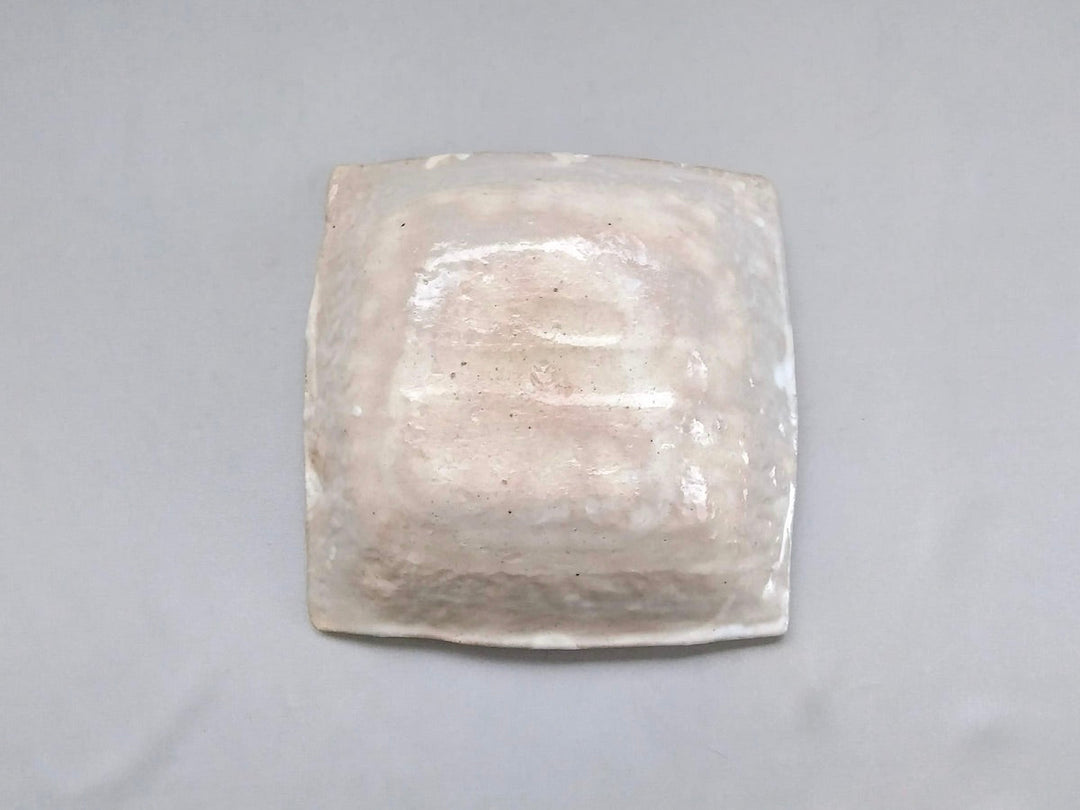 White Slip Square Small Bowl - Crafted By Hiroyuki Oguri