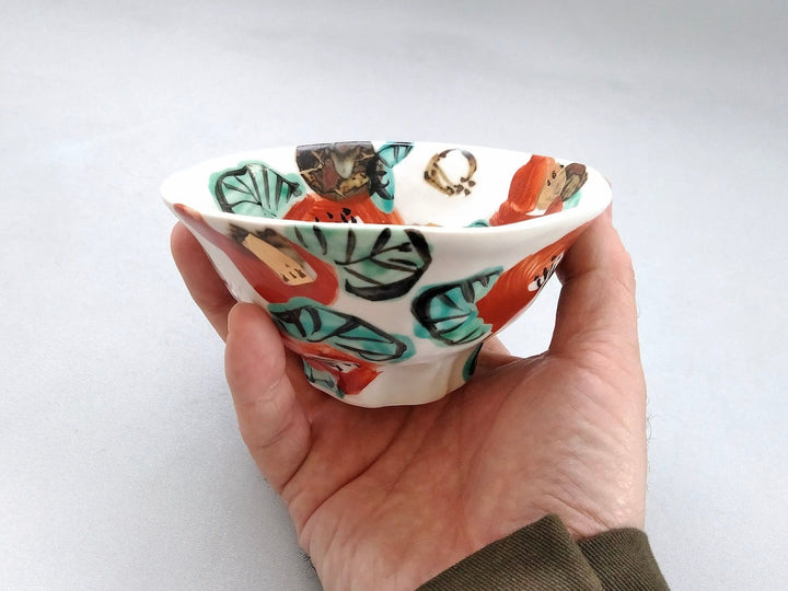 Colored Camellia Rice Bowl - Crafted By Hitori Wada