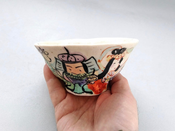 Colored Rice Bowl of the Seven Lucky Gods - Crafted By Hitori Wada