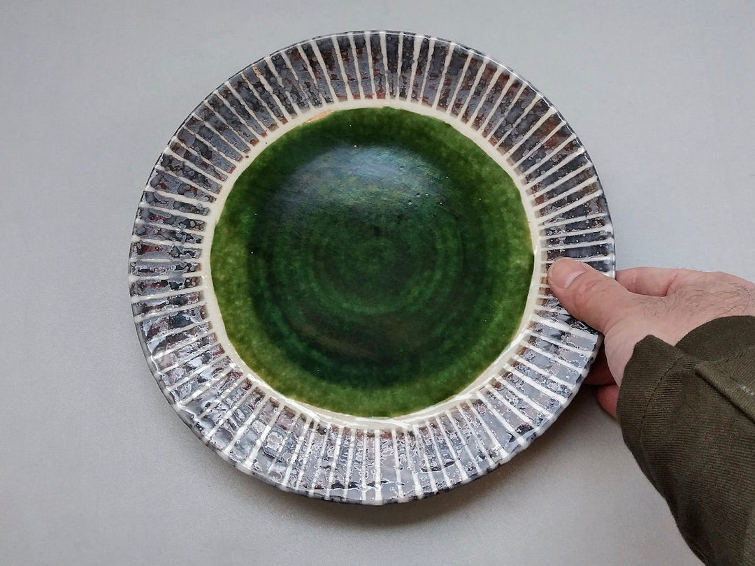 Shino Oribe Tokusa 7-Sun Plate - Crafted By Renji Nakagaki