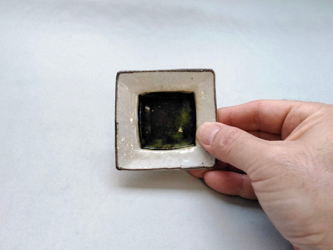 2-Sun Square dish Oribe - Crafted By Masaaki Hibino