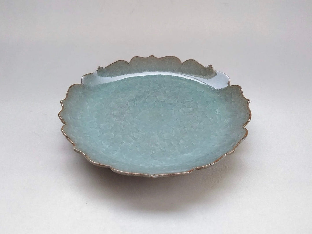 Blue Porcelain Flower 6-Sun Plate - Crafted By Taku Kiyama