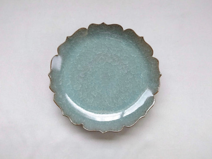 Blue Porcelain Flower 6-Sun Plate - Crafted By Taku Kiyama