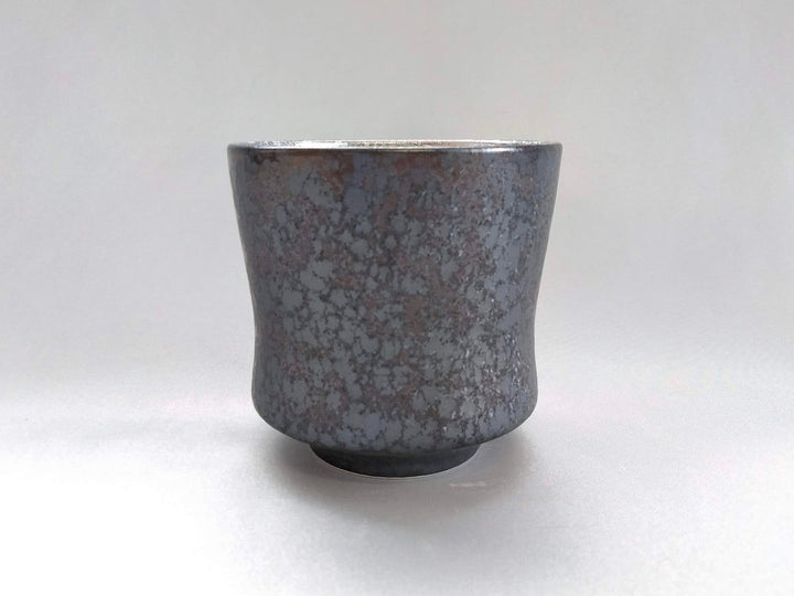 Silver-painted wide goblet with Black Crystal - Crafted By Toetsu Kiln