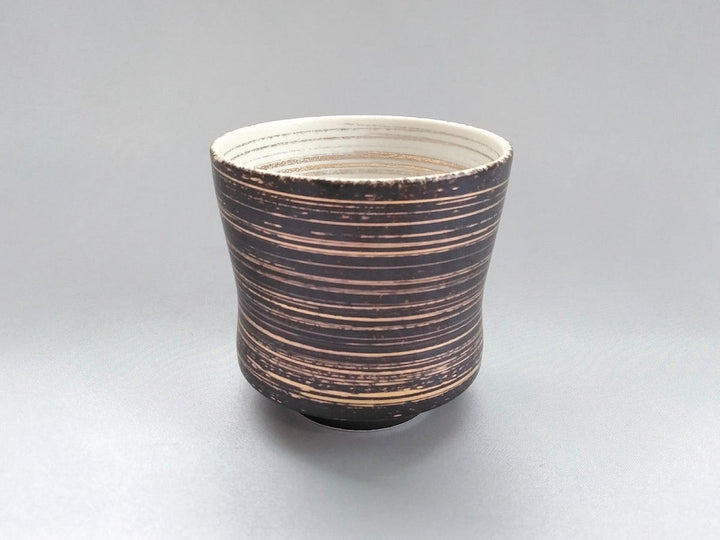 Kurouchi White Matte gold Glazed wide goblet - Crafted By Toetsu Kiln