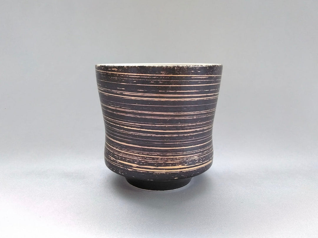 Kurouchi White Matte gold Glazed wide goblet - Crafted By Toetsu Kiln