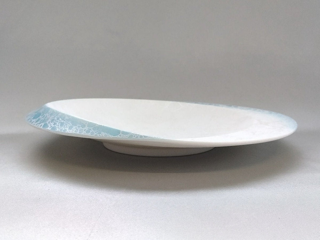 Shell 21cm Round Plate Awabuchi Blue - Crafted By Yamahira Kiln