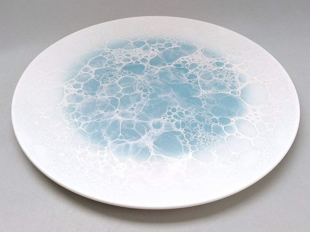 Foam Round Plate 26cm Blue - Crafted By Yamahira Kiln