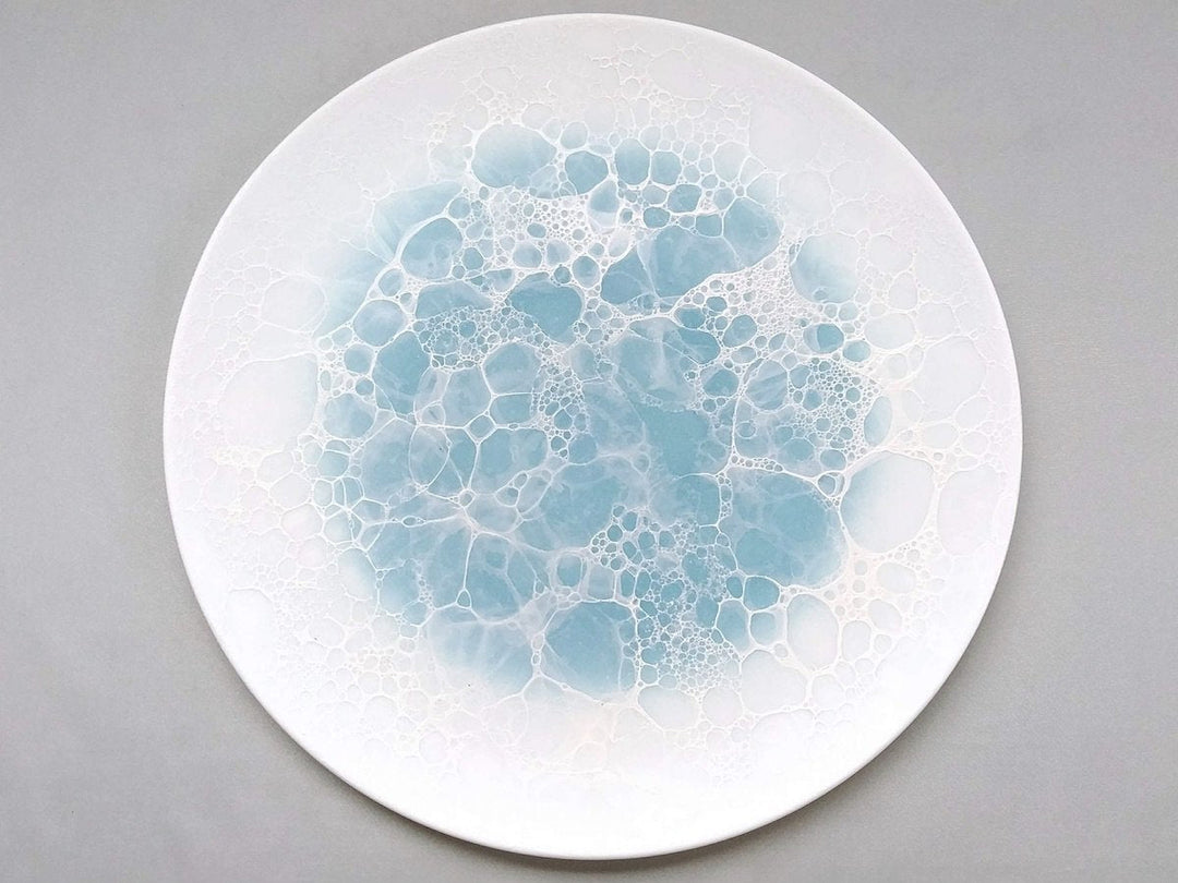 Foam Round Plate 26cm Blue - Crafted By Yamahira Kiln