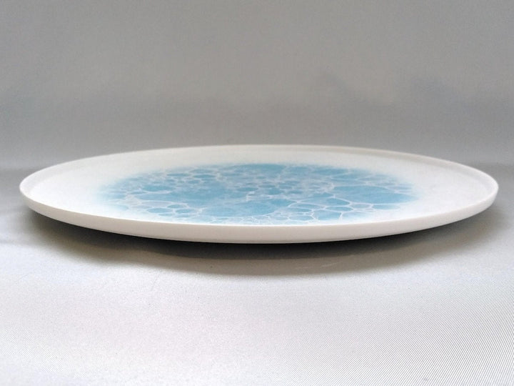 Foam flame Round Plate 26cm Blue - Crafted By Yamahira Kiln