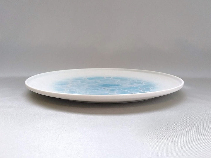 Foam flame Round Plate 21cm Blue - Crafted By Yamahira Kiln