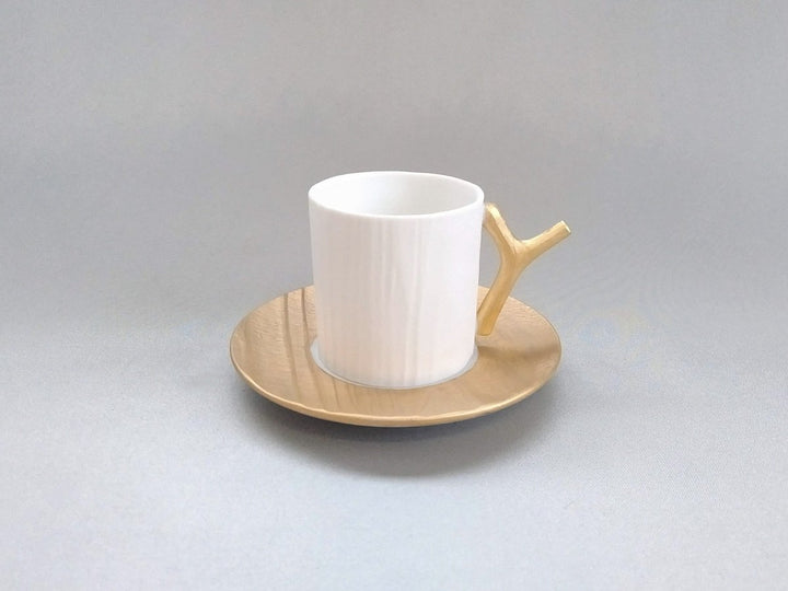 Wood grain demitasse C/S Gold - Crafted By Yamahira Kiln