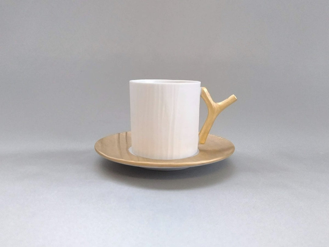 Wood grain demitasse C/S Gold - Crafted By Yamahira Kiln