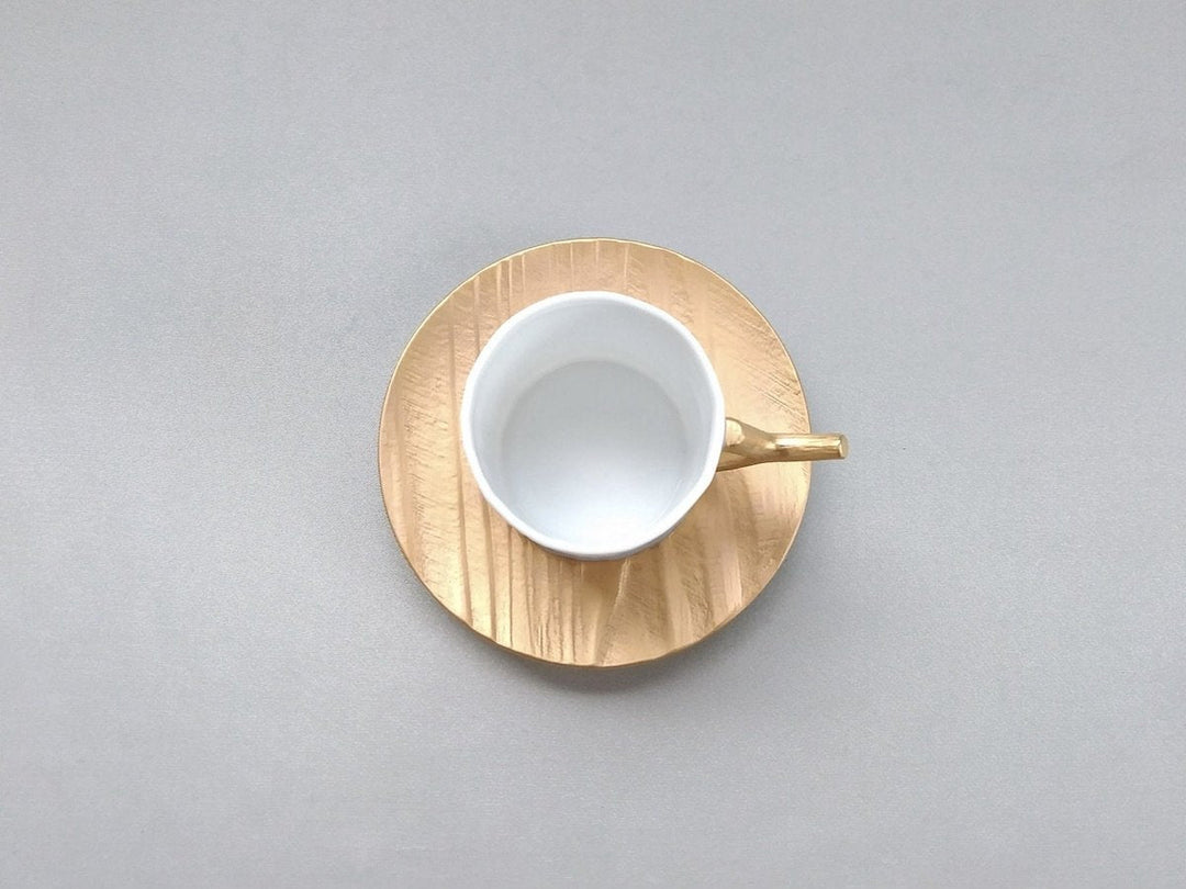 Wood grain demitasse C/S Gold - Crafted By Yamahira Kiln