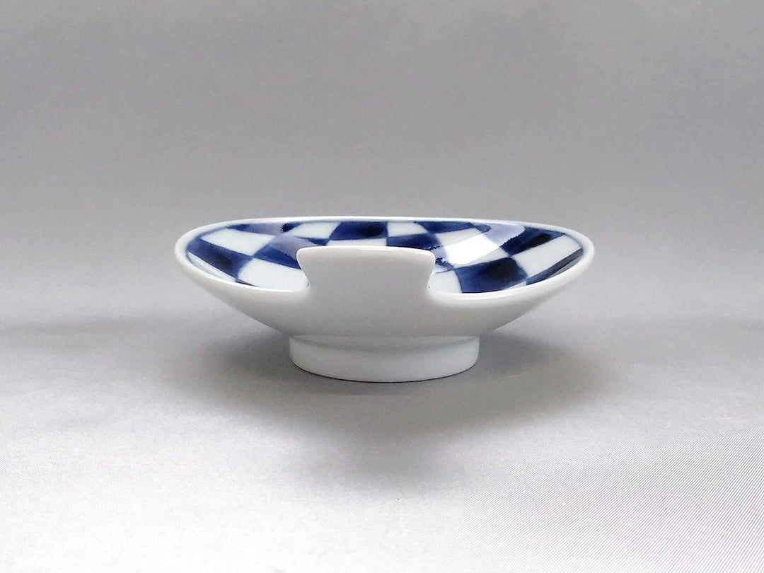 Balloon Ichimatsu Sake Bottle Plate - Crafted By Tamori Pottery