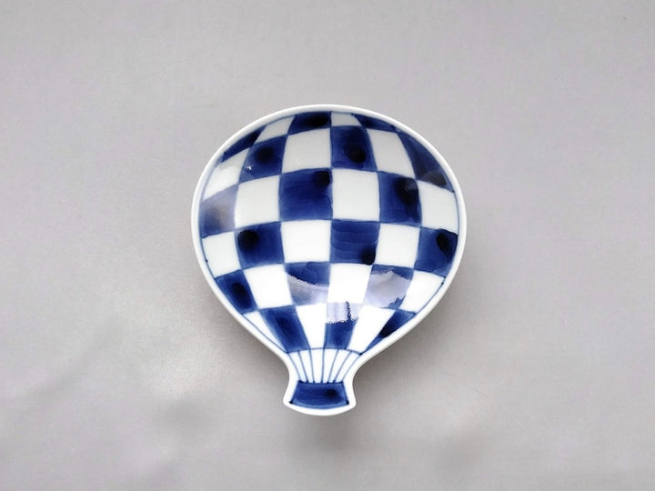 Balloon Ichimatsu Sake Bottle Plate - Crafted By Tamori Pottery