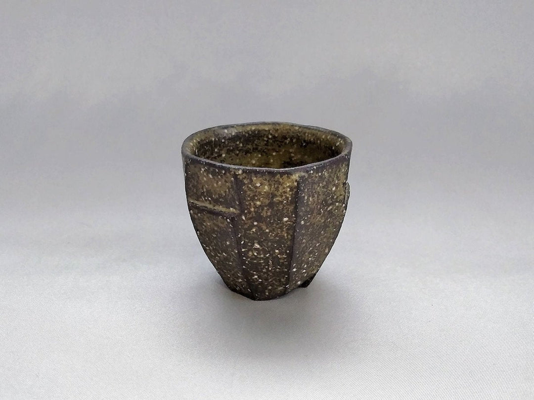 Ash Glazed Faceted Sake Cup - Crafted By Tatsuo Otomo